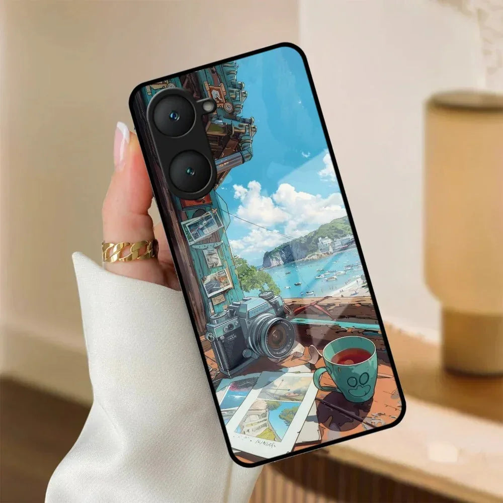 Memoirs in Color Glass Case Cover For iQOO - ShopOnCliQ
