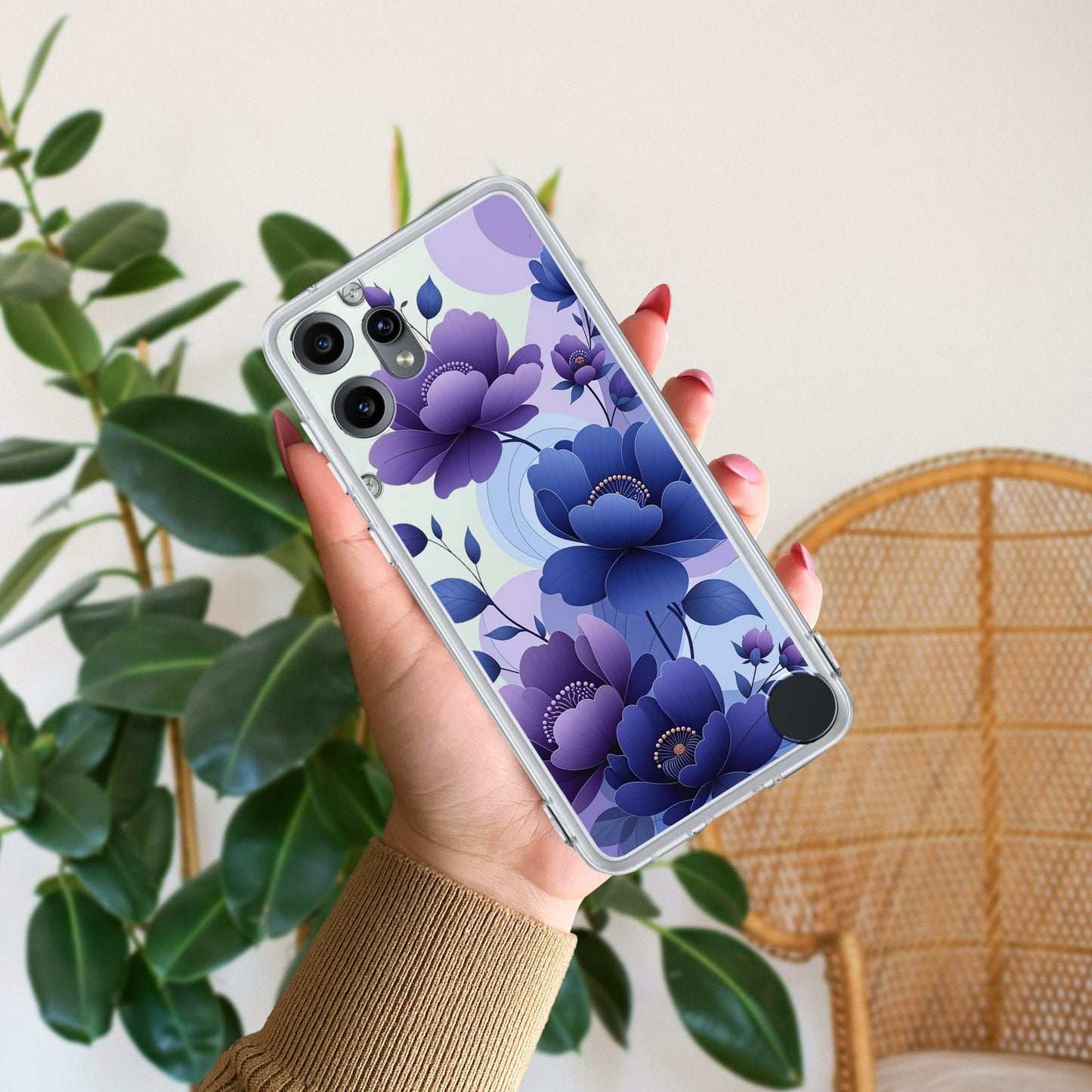 Midnight Bloom Transparent Silicon Case For Nothing
