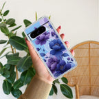 Midnight Bloom Transparent Silicon Case For Google Pixel 8 Pro 5G
