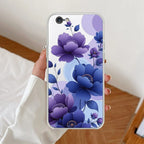 Midnight Bloom Anti Yellow Clear Case For iPhone 7 / iPhone 8 / iPhone Se 2020