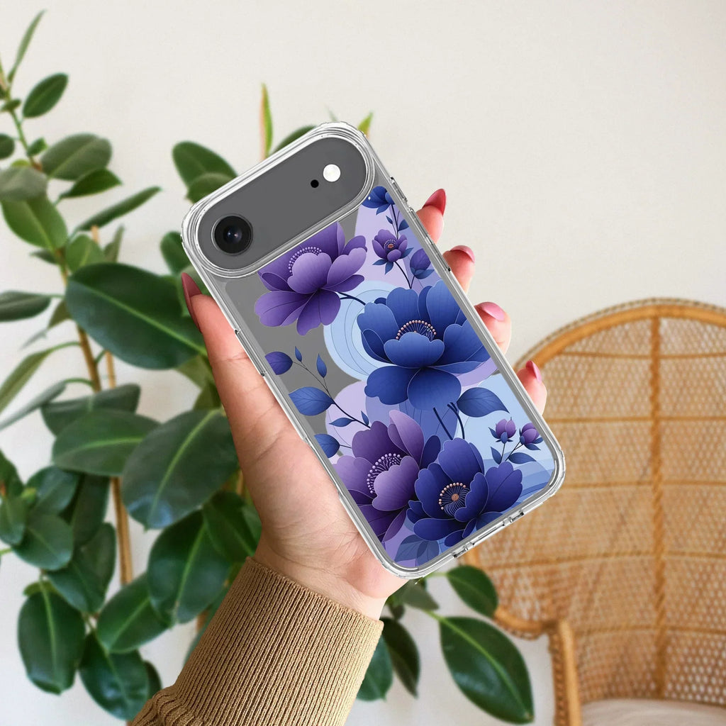 Midnight Bloom Transparent Silicon Case For iPhone 13 Mini