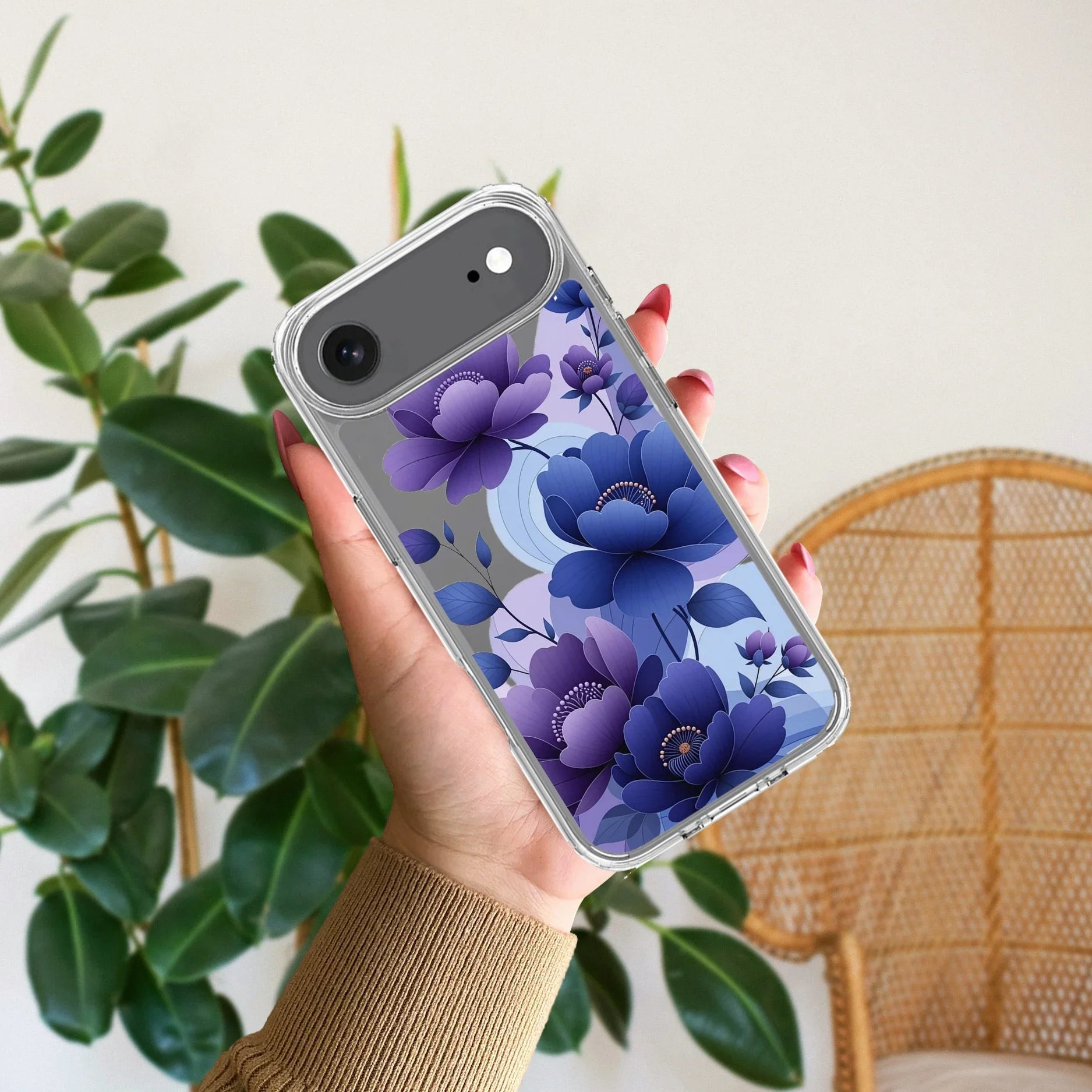 Midnight Bloom Transparent Silicon Case For iPhone - ShopOnCliQ