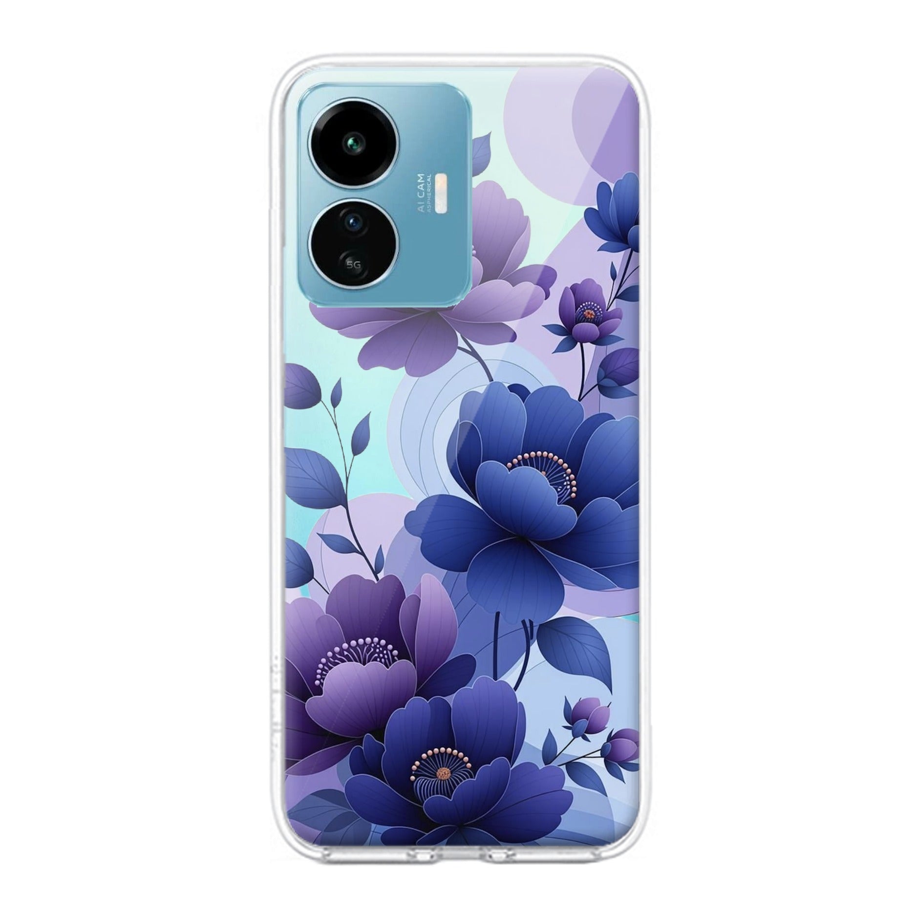 Midnight Bloom Transparent Silicon Case For iQOO Z6 Lite 5G