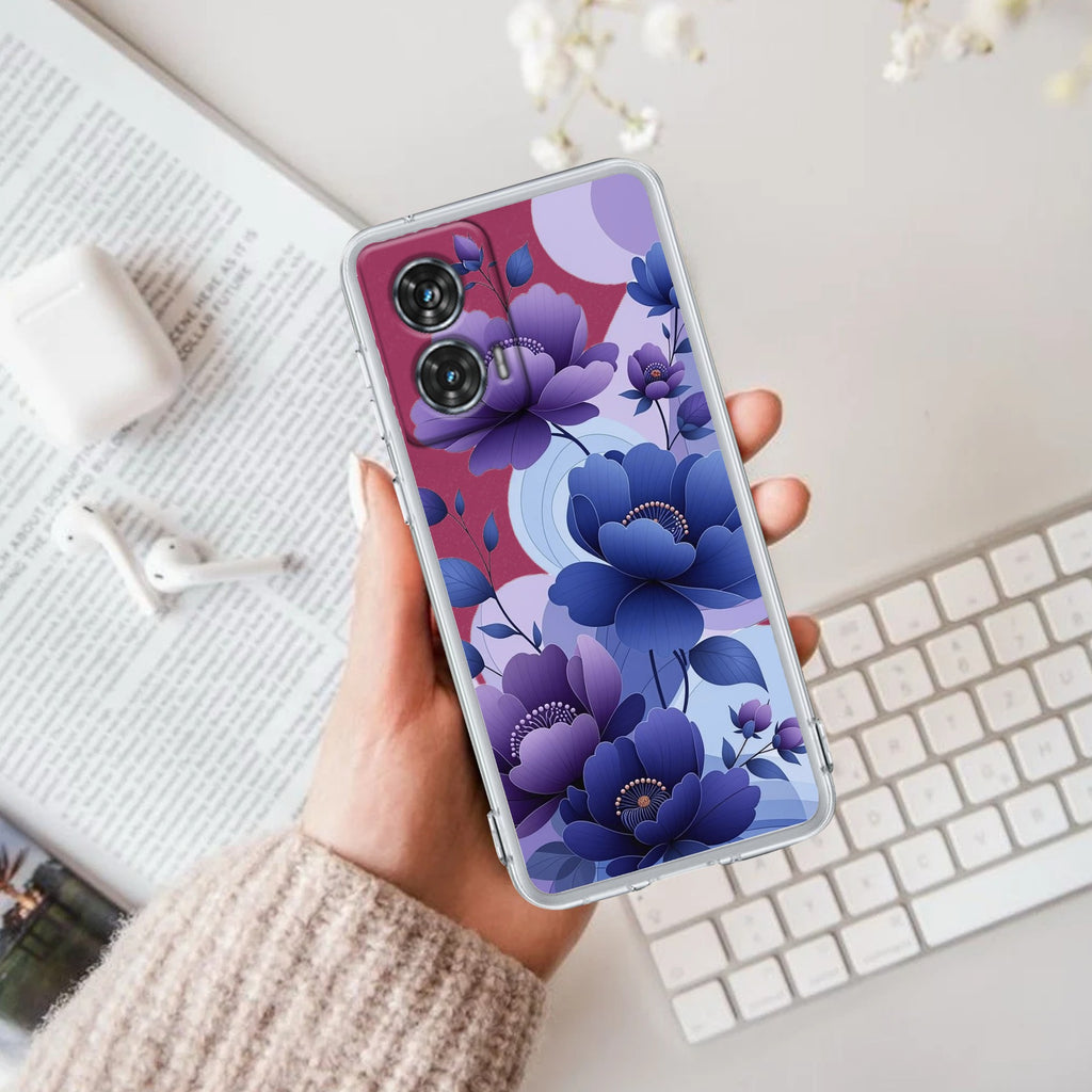 Midnight Bloom Anti Yellow Case For Motorola G96 5G