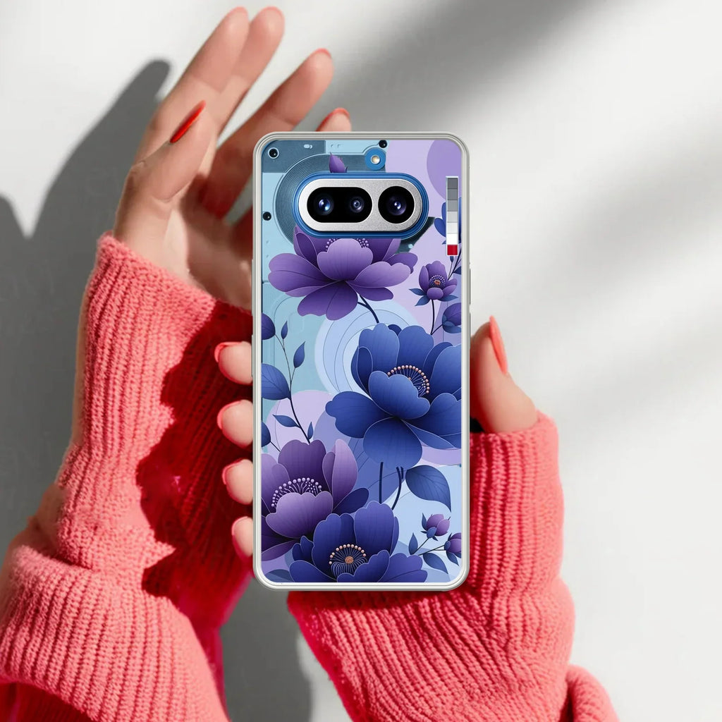 Midnight Bloom Transparent Silicon Case For Nothing
