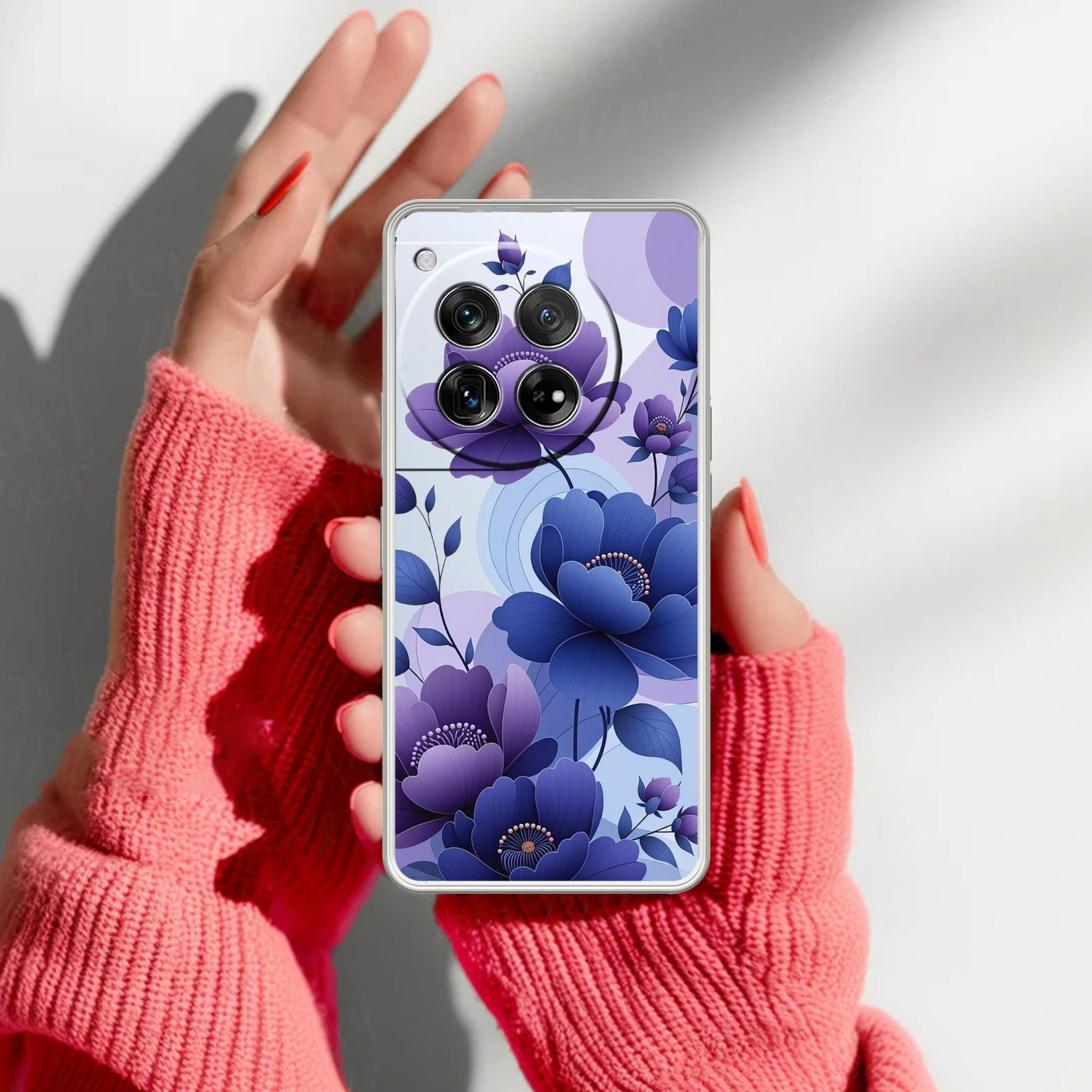 Midnight Bloom Transparent Silicon Case For OnePlus