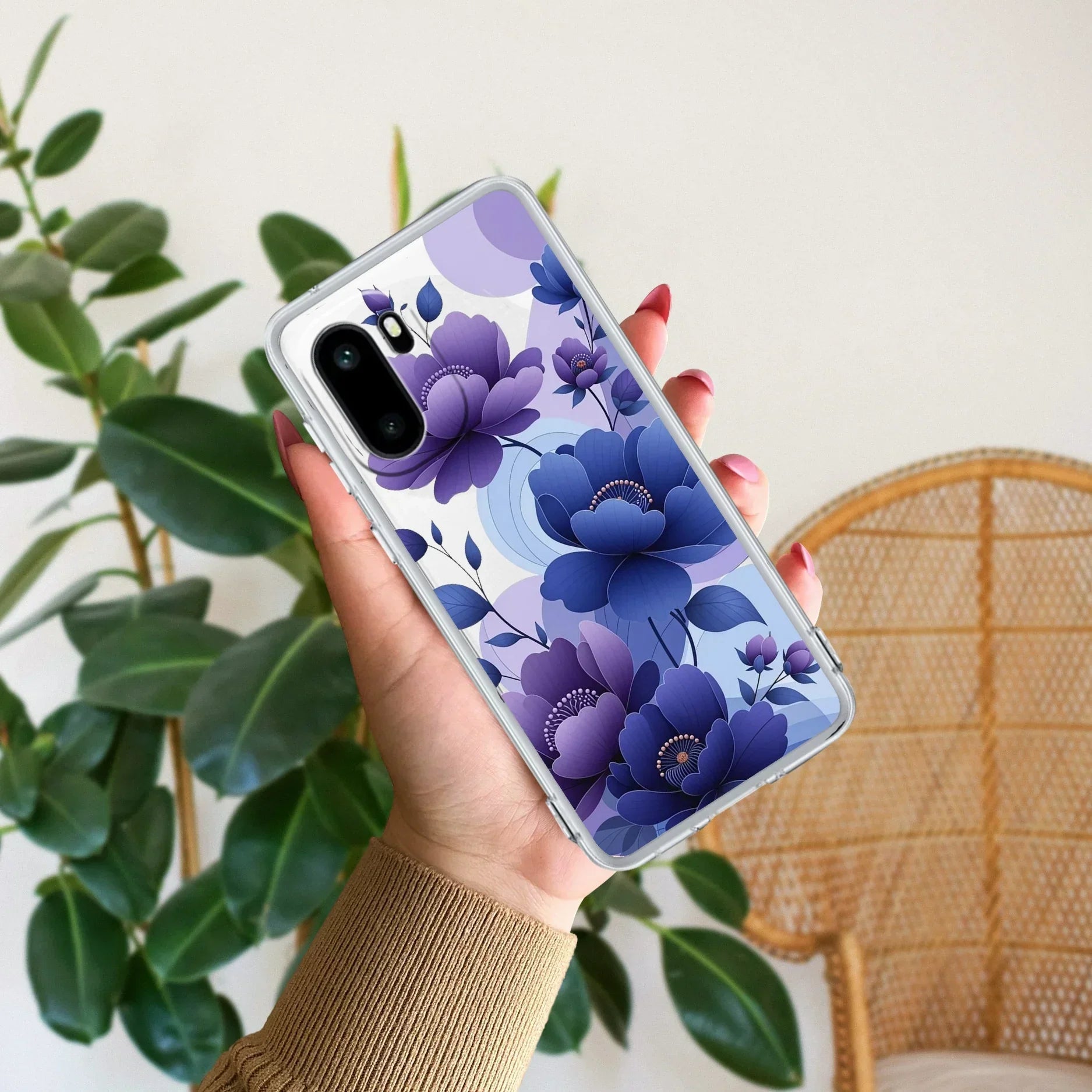 Midnight Bloom Transparent Silicon Case For OnePlus 10R 5G
