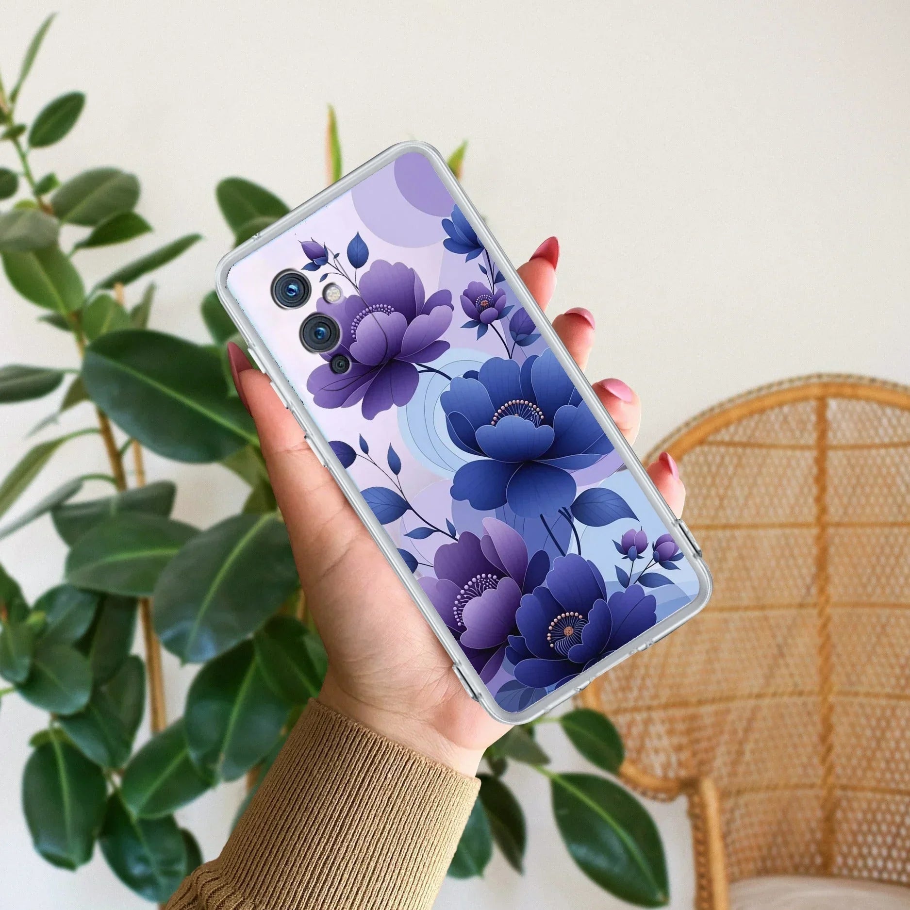 Midnight Bloom Transparent Silicon Case For OnePlus
