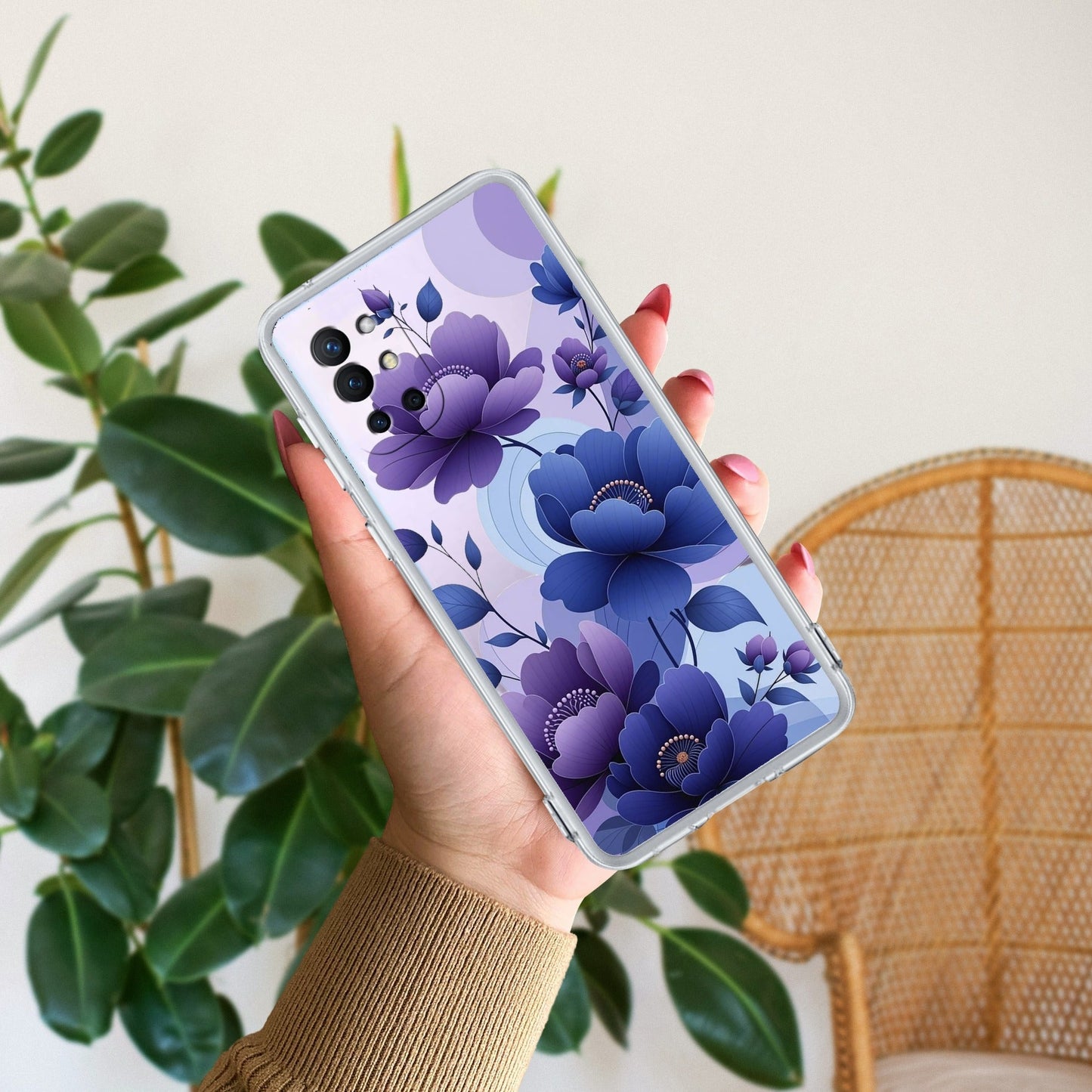 Midnight Bloom Transparent Silicon Case For OnePlus