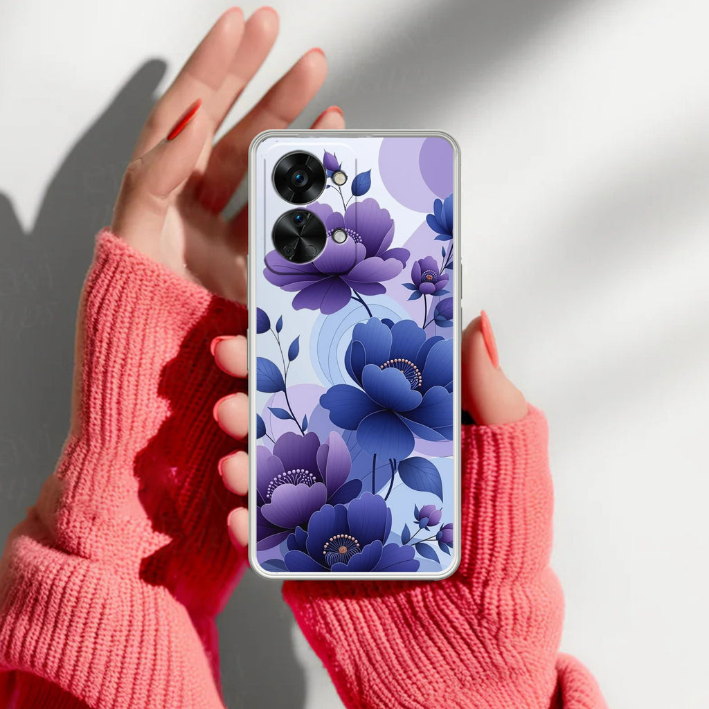 Midnight Bloom Transparent Silicon Case For OnePlus Nord 2T 5G