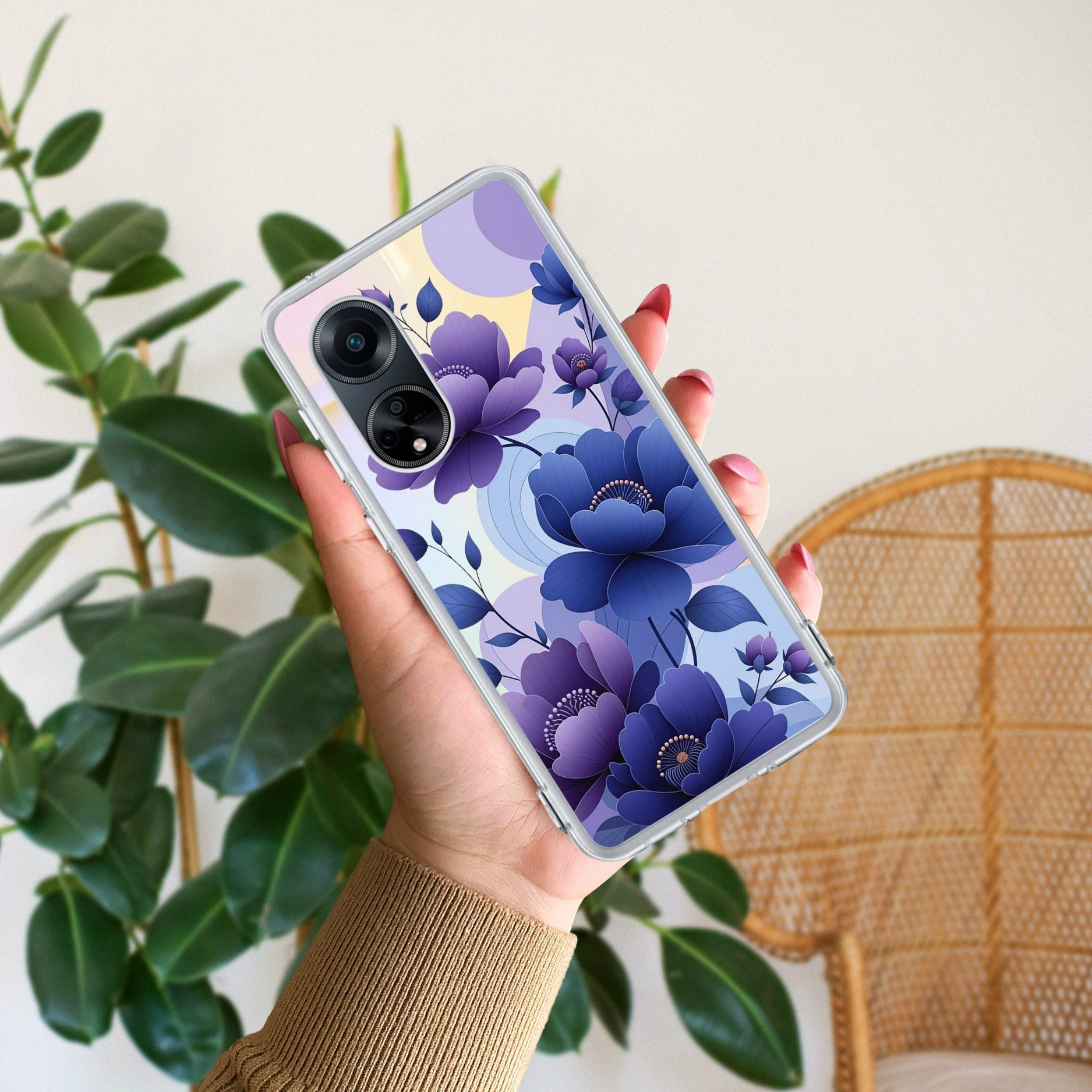 Midnight Bloom Anti Yellow Case For Oppo Reno 8T 5G