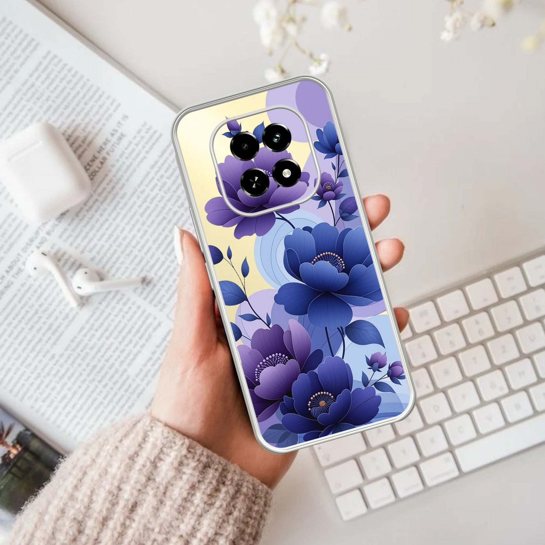 Midnight Bloom Anti Yellow Case For Oppo F29 5G