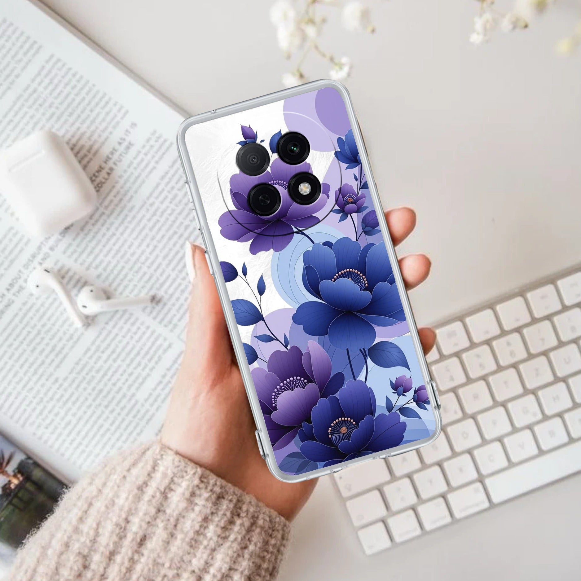 Midnight Bloom Anti Yellow Case For Oppo F29 Pro 5G