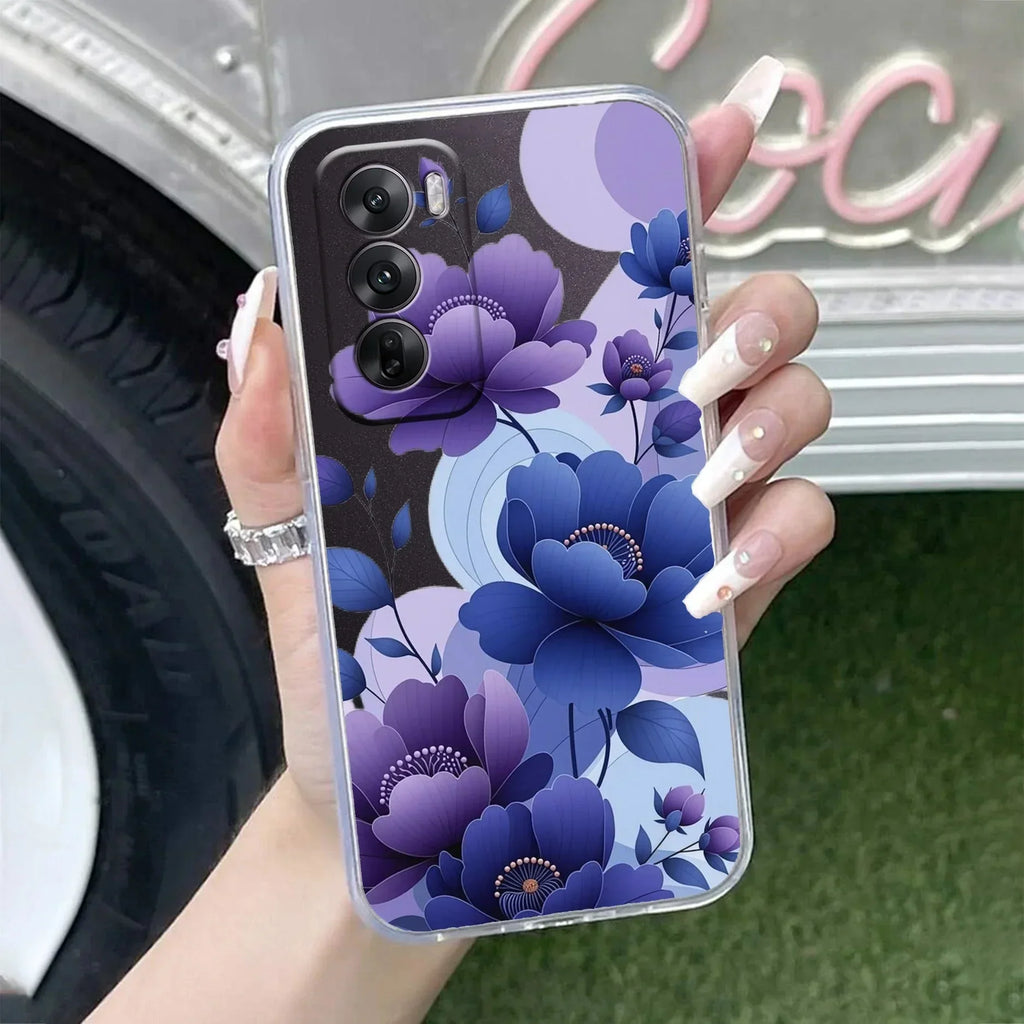 Midnight Bloom Anti Yellow Case For Oppo Reno 12 Pro 5G