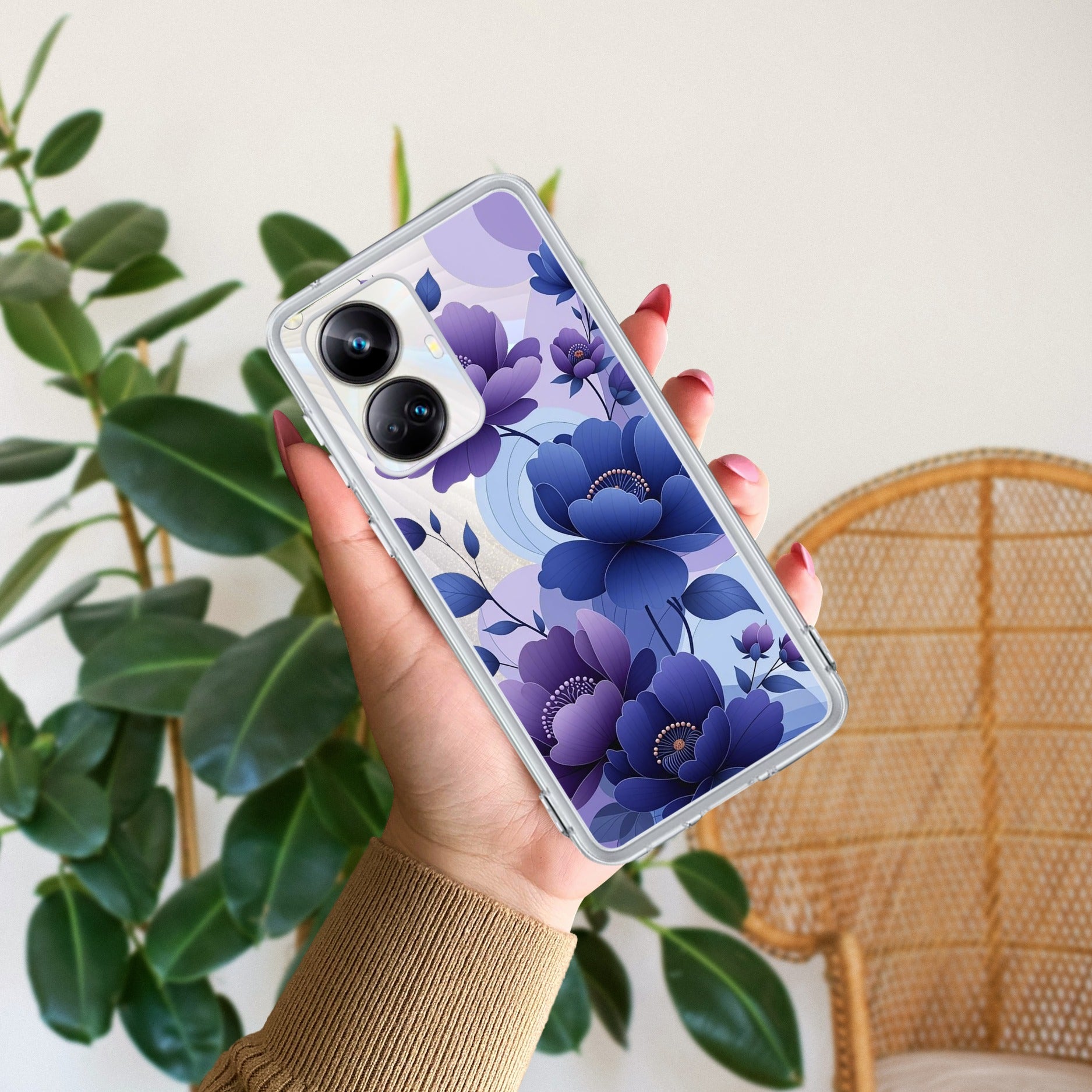 Midnight Bloom Anti Yelllow Case For Realme 10 Pro Plus 5G
