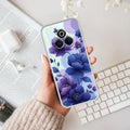 Midnight Bloom Transparent Silicon Case For Realme P3 Pro 5G