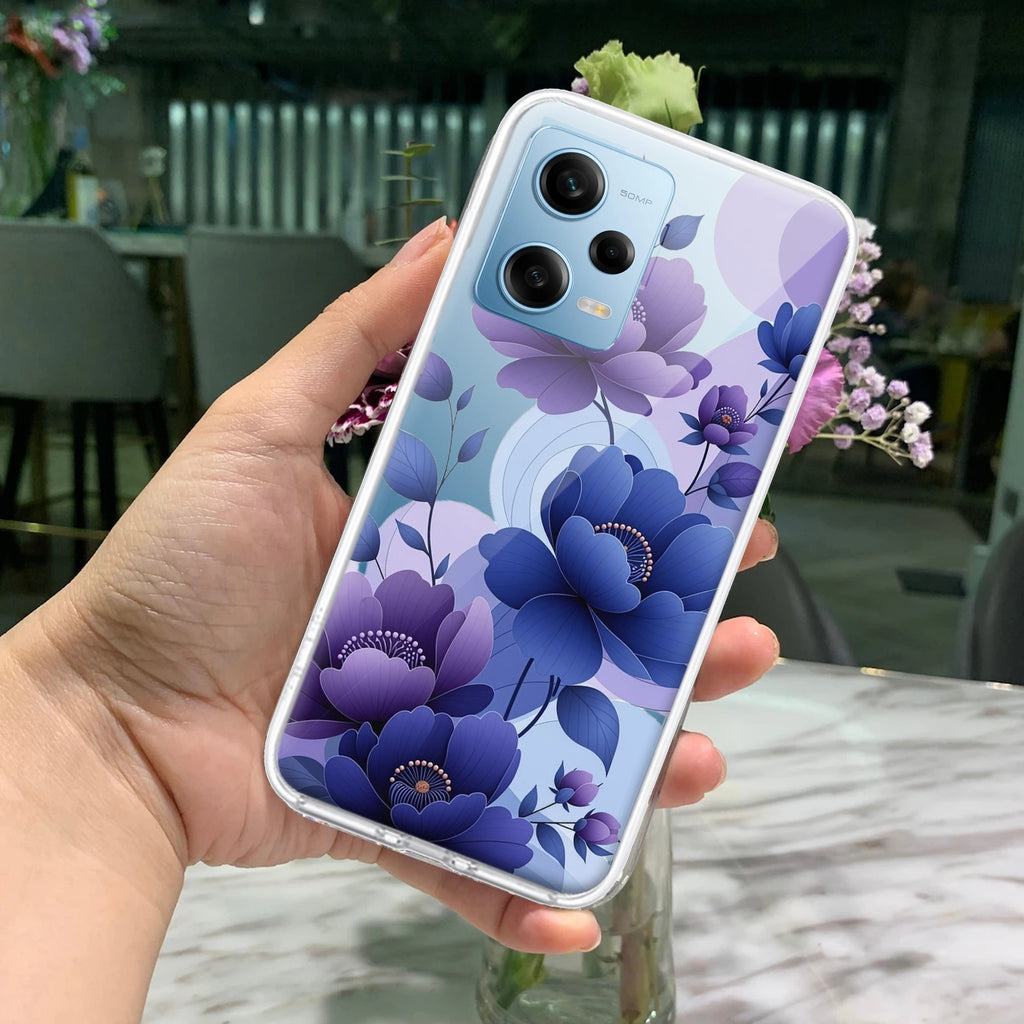 Midnight Bloom Transparent Silicon Case For Redmi Note 11T 5G