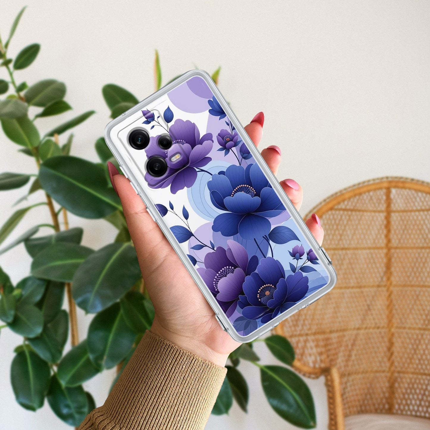 Midnight Bloom Transparent Silicon Case For Redmi/Xiaomi