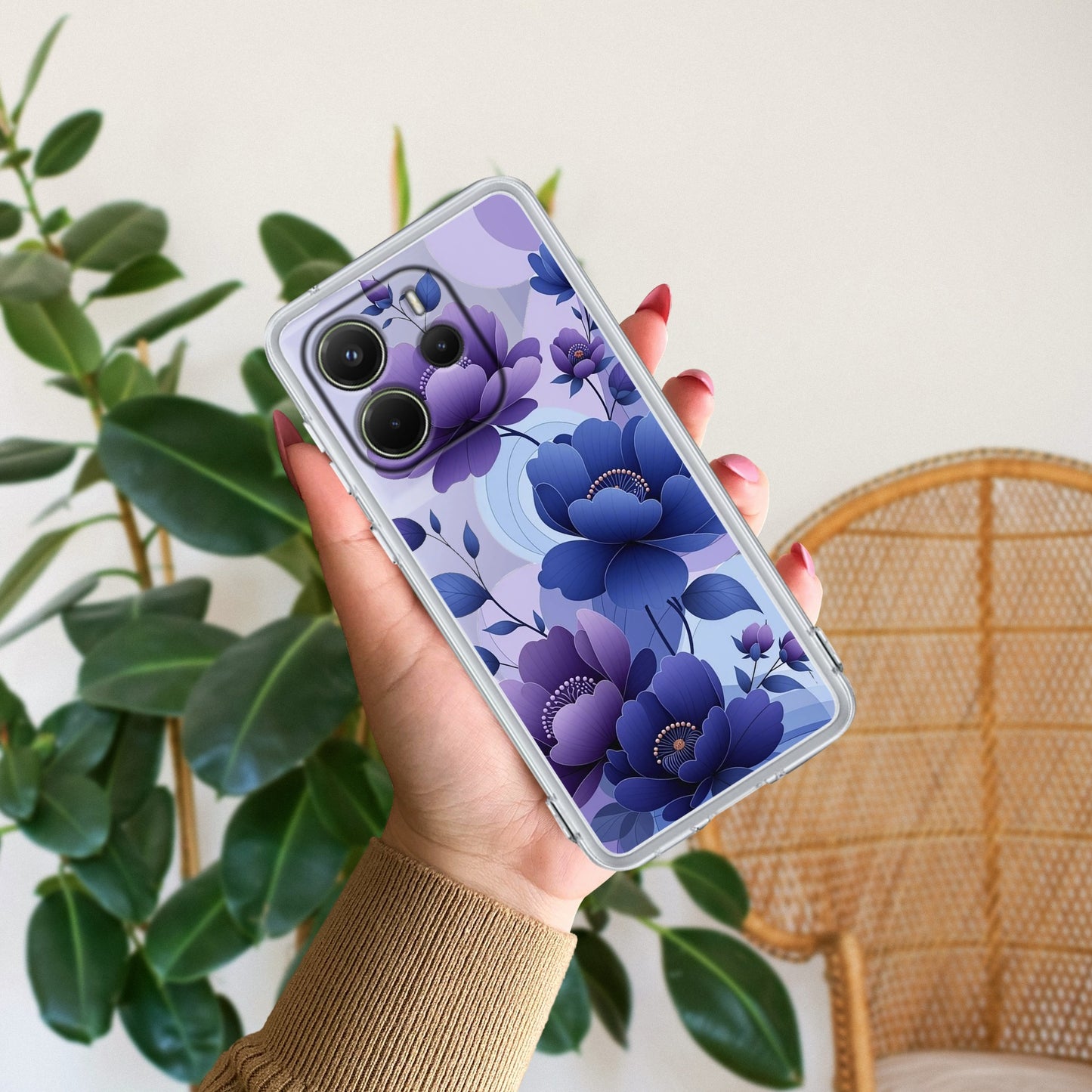 Midnight Bloom Transparent Silicon Case For Redmi/Xiaomi