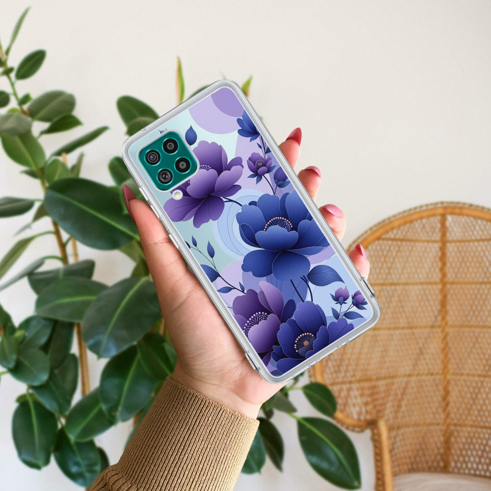 Midnight Bloom Transparent Silicon Case For Samsung