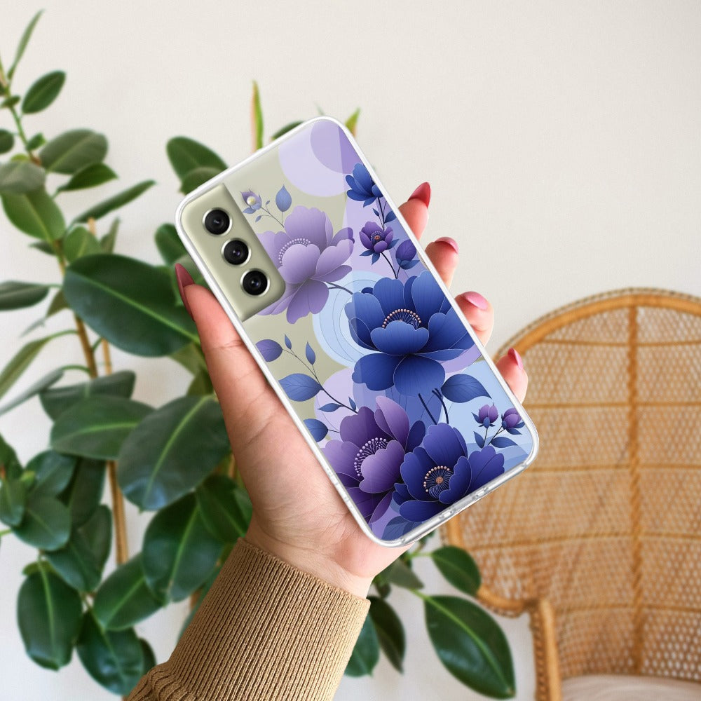 Midnight Bloom Transparent Silicon Case For Samsung