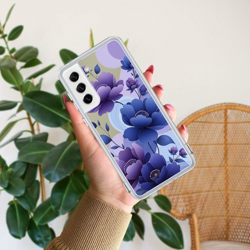 Midnight Bloom Transparent Silicon Case For Samsung