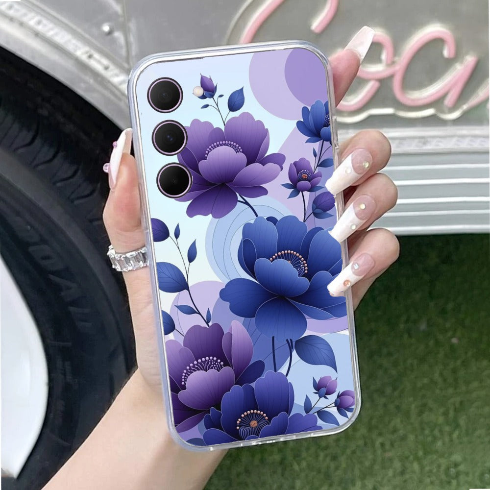 Midnight Bloom Transparent Silicon Case For Samsung