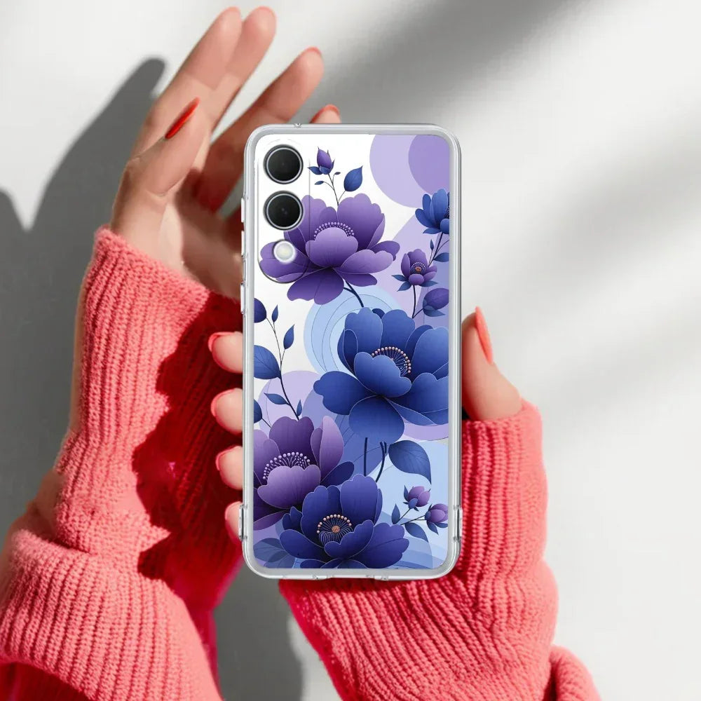 Midnight Bloom Transparent Silicon Case For Samsung Galaxy A36 5G