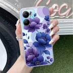 Midnight Bloom Transparent Silicon Case For Vivo T2x 5G