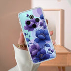 Midnight Bloom Transparent Silicon Case For Vivo V29 5G