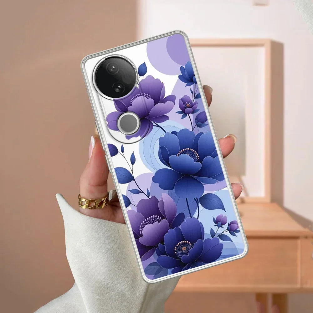 Midnight Bloom Transparent Silicon Case For Vivo Y18 / Y18i