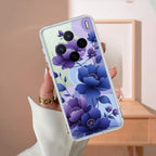 Midnight Bloom Transparent Silicon Case For Vivo