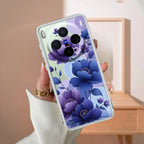 Midnight Bloom Transparent Silicon Case For Vivo V23 5G