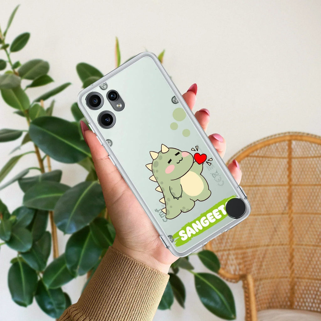Mini Dino Customize Transparent Silicon Case For Nothing Phone 4A Pro 5G