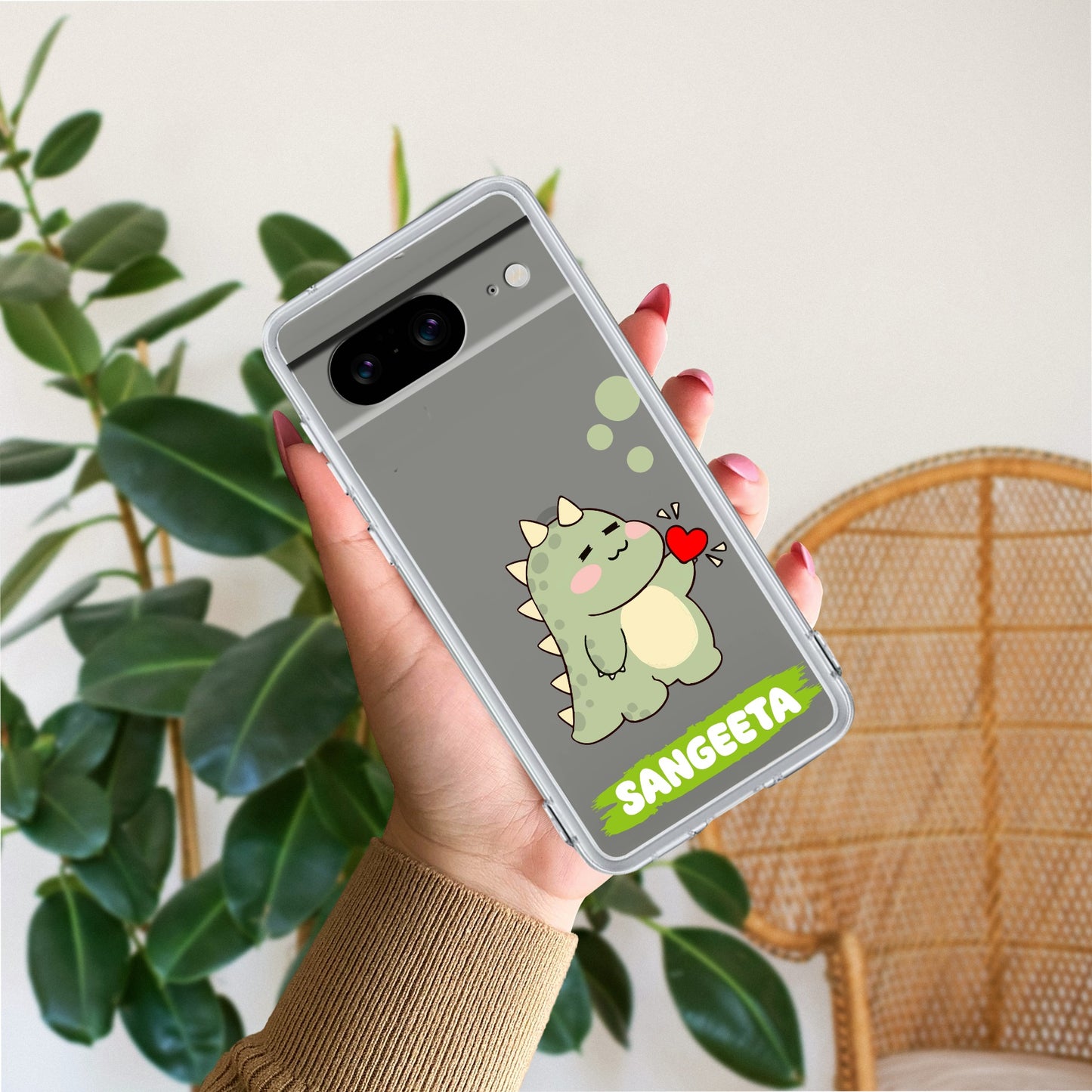 Mini Dino  Customize Transparent Silicon Case For Google