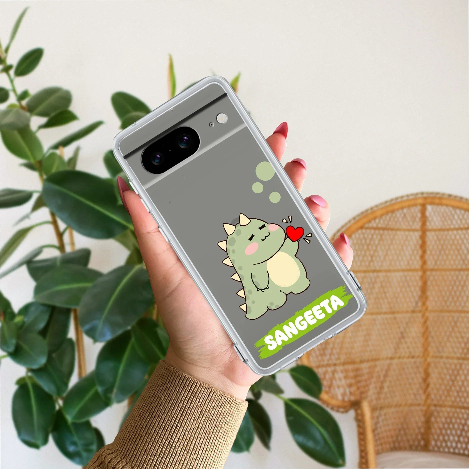 Mini Dino Customize Transparent Silicon Case For Google - ShopOnCliQ