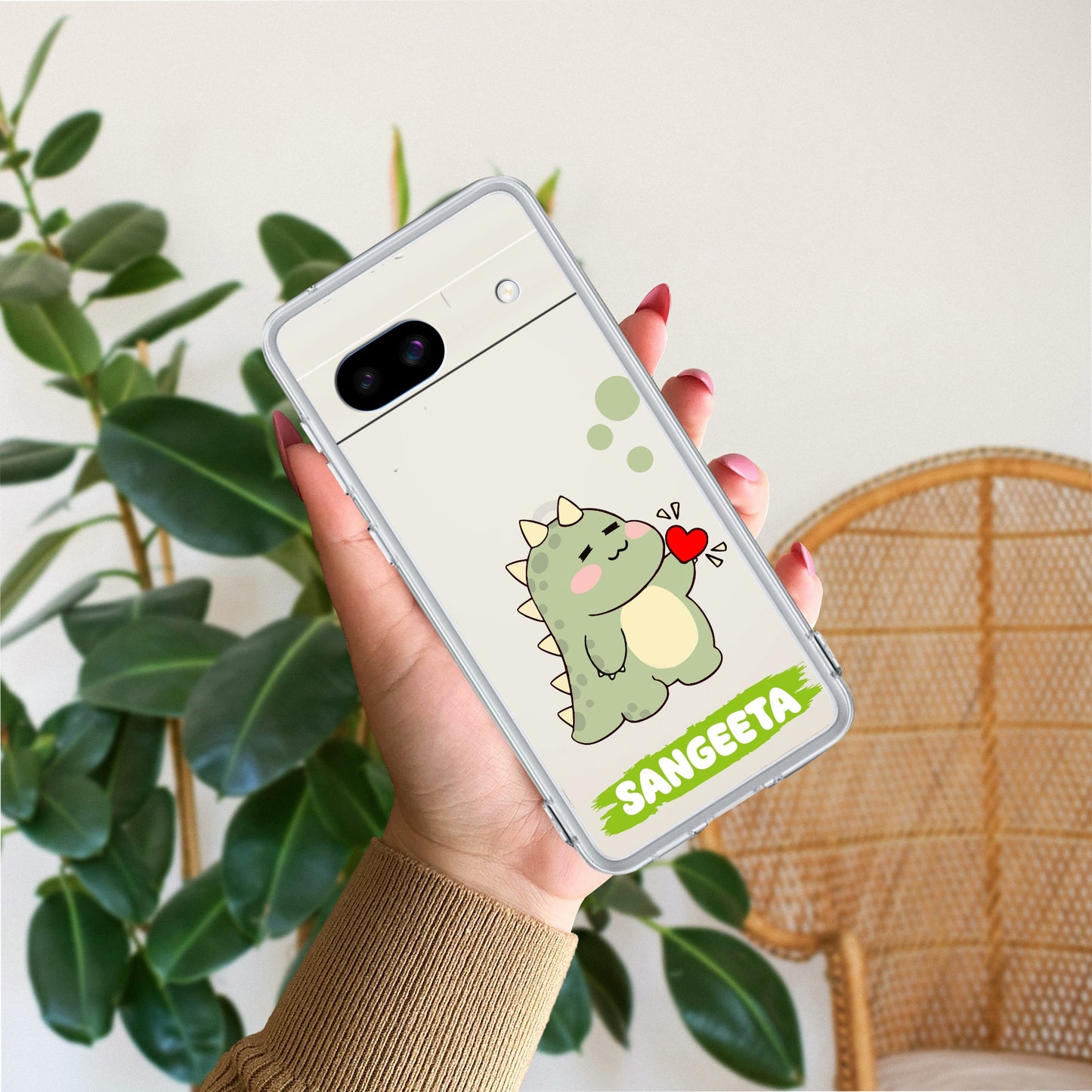 Mini Dino  Customize Transparent Silicon Case For Google