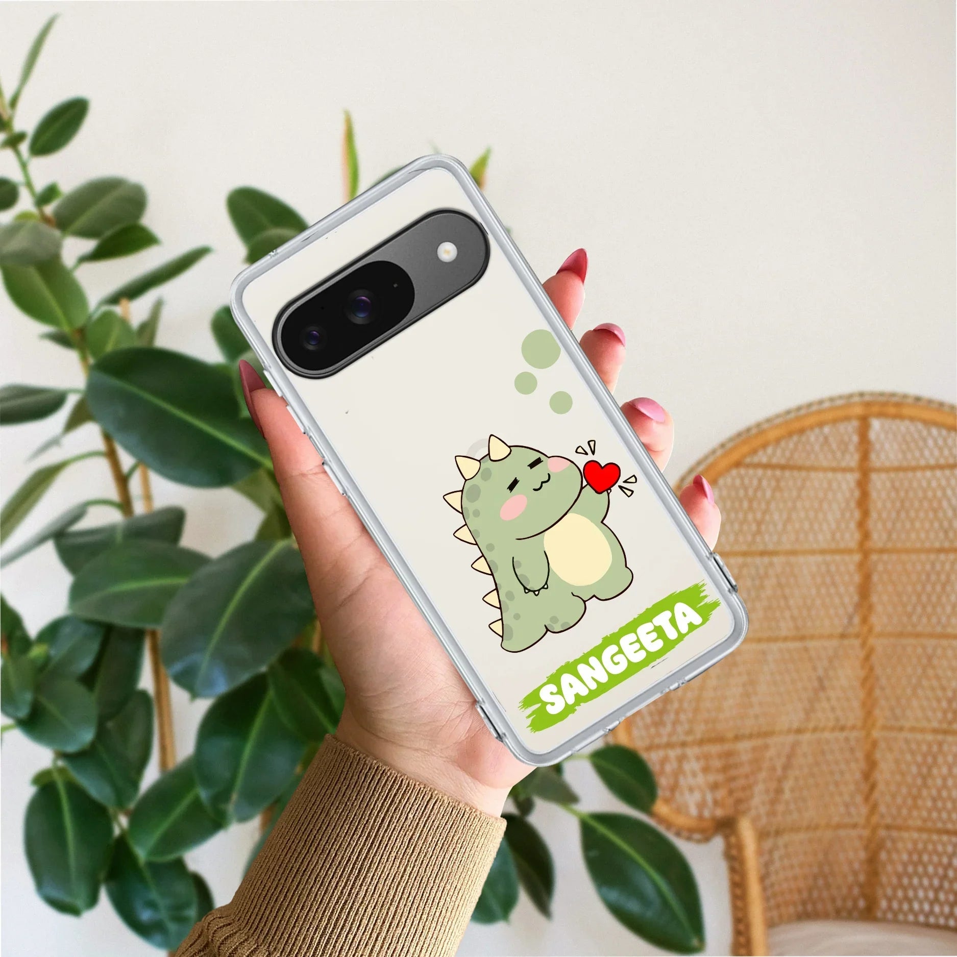 Mini Dino Customize Transparent Silicon Case For Google - ShopOnCliQ