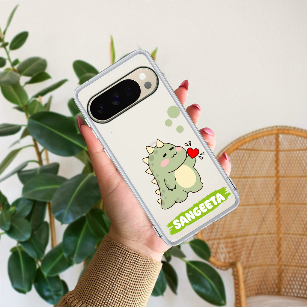 Mini Dino Customize Transparent Silicon Case For Google - ShopOnCliQ