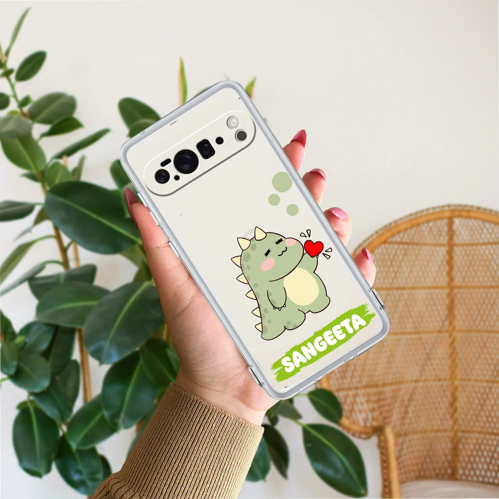 Mini Dino  Customize Transparent Silicon Case For Google Pixel 10 Pro XL