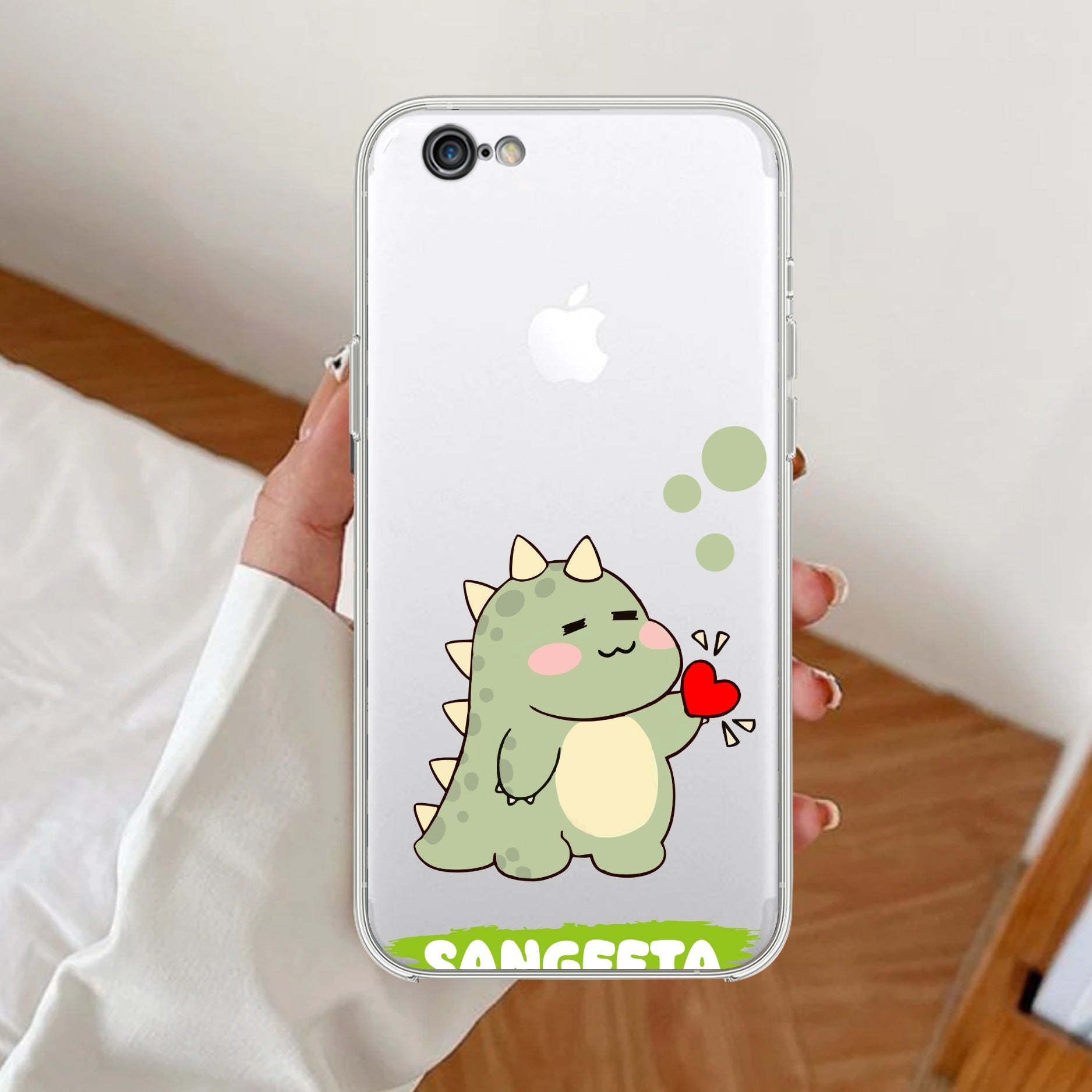 Mini Dino  Customize Transparent Silicon Case For iPhone 7 / iPhone 8 / iPhone Se 2020