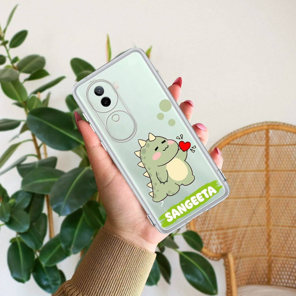 Mini Dino Customize Transparent Silicon Case For Vivo Y200 Pro 5G