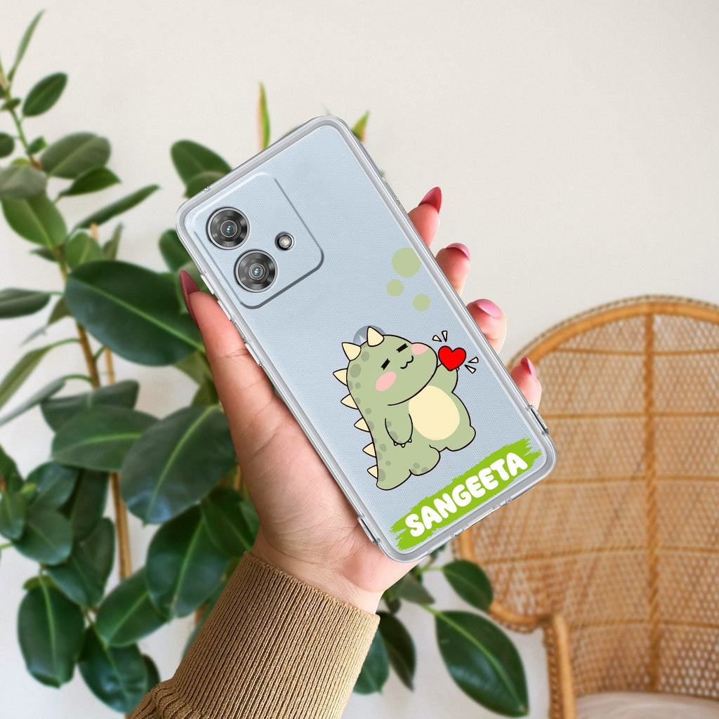 Mini Dino Customize Anti Yellow Case For Motorola Edge 40 Neo 5G