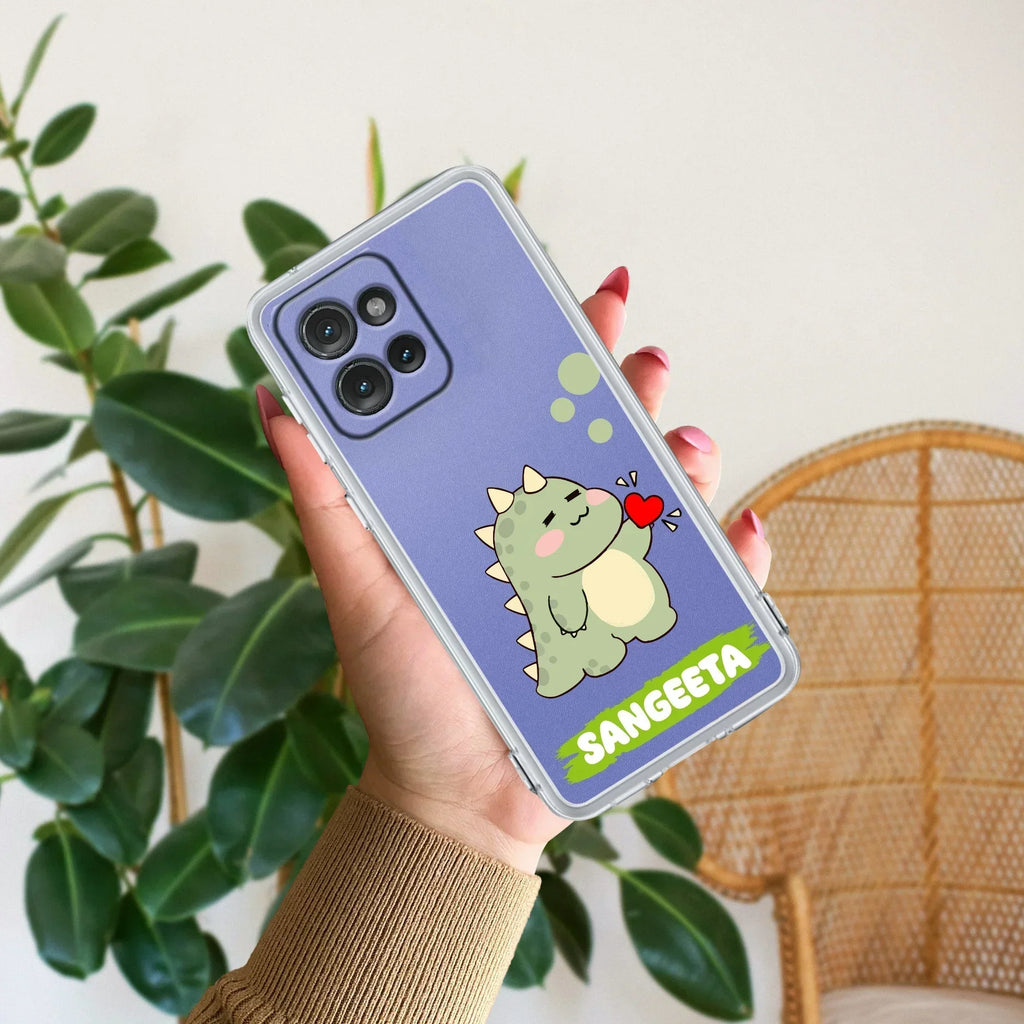 Mini Dino Customize Anti Yellow Case For Motorola Edge 50 Neo