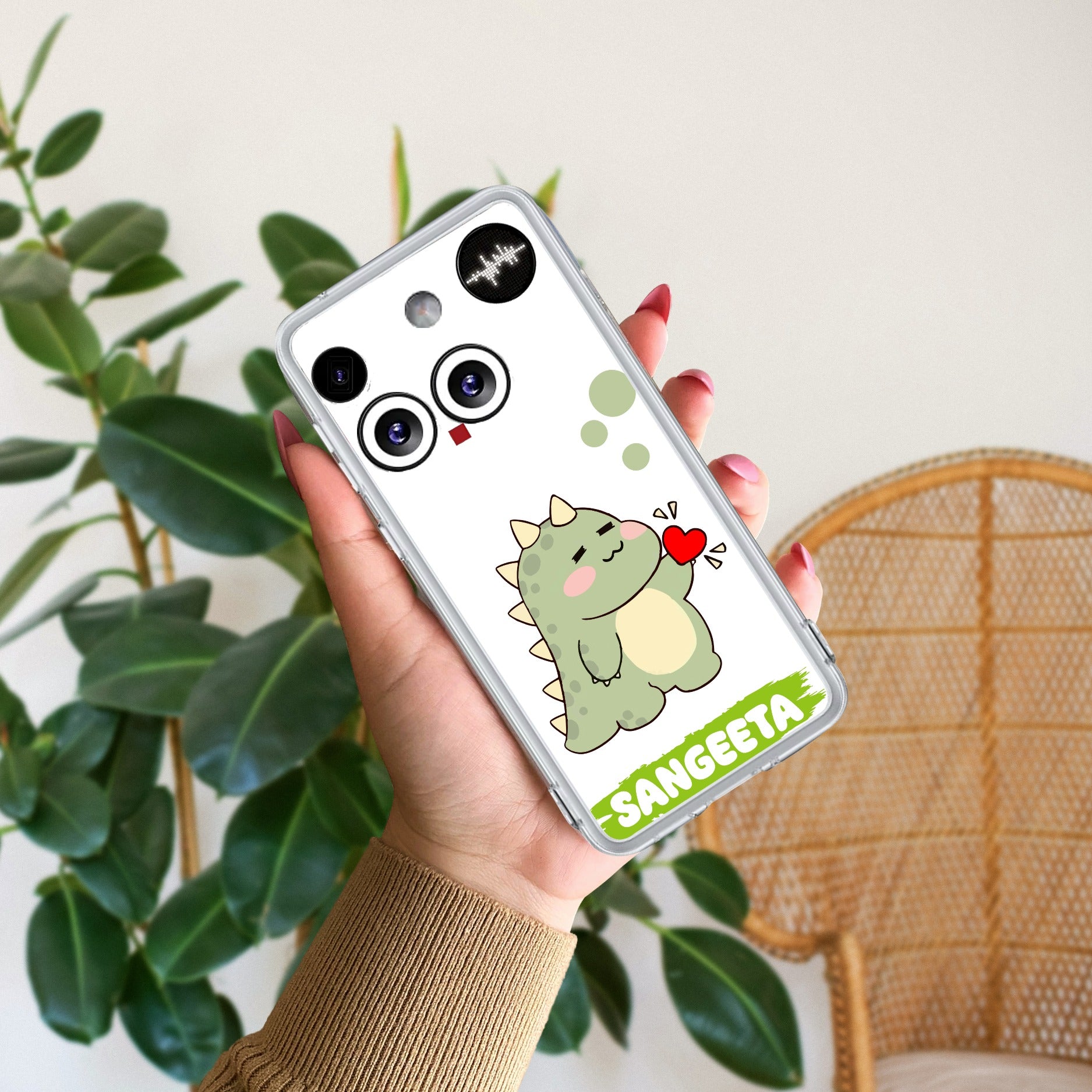 Mini Dino Customize Transparent Silicon Case For Nothing Phone 3