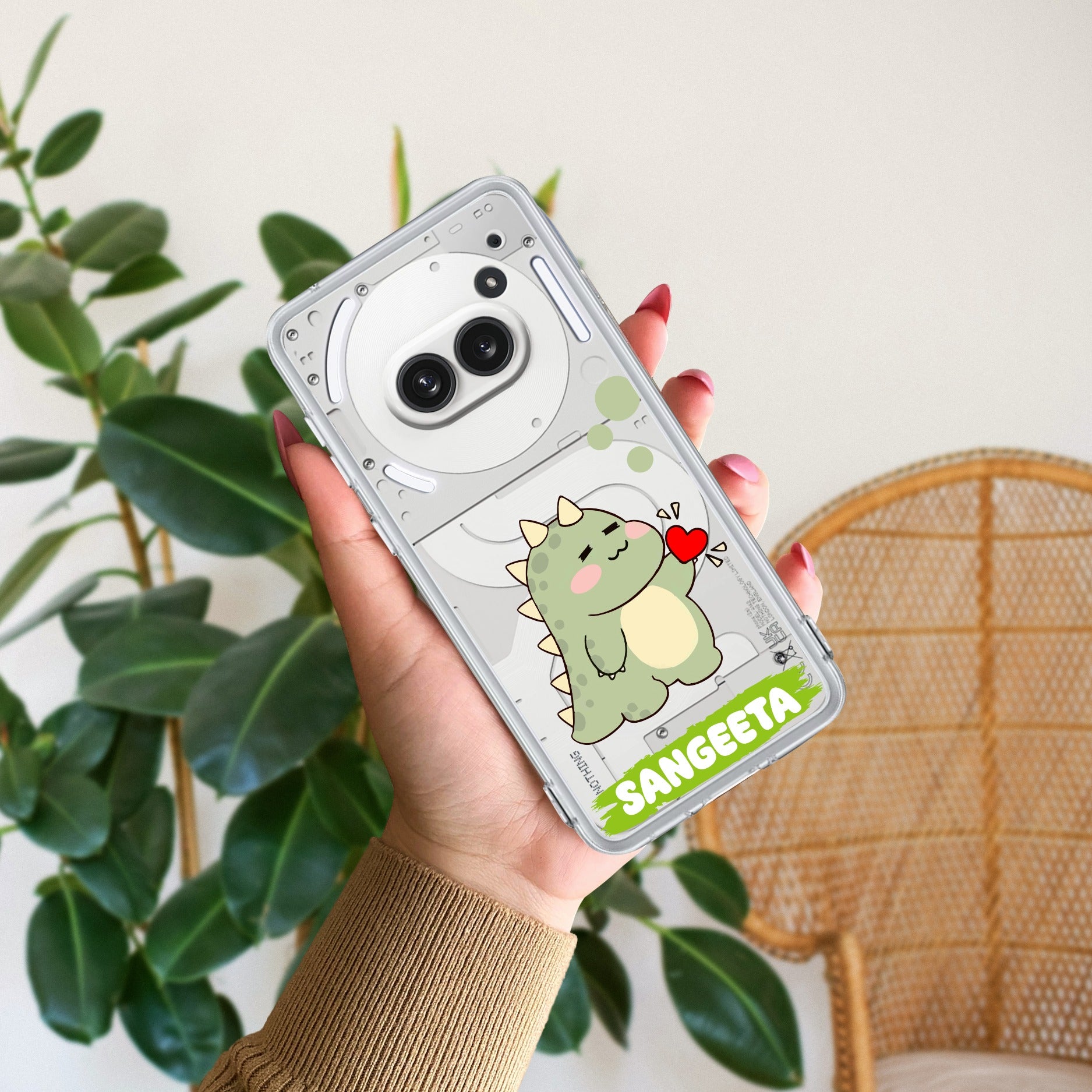 Mini Dino Customize Anti Yellow Case For Nothing Phone 2a Plus
