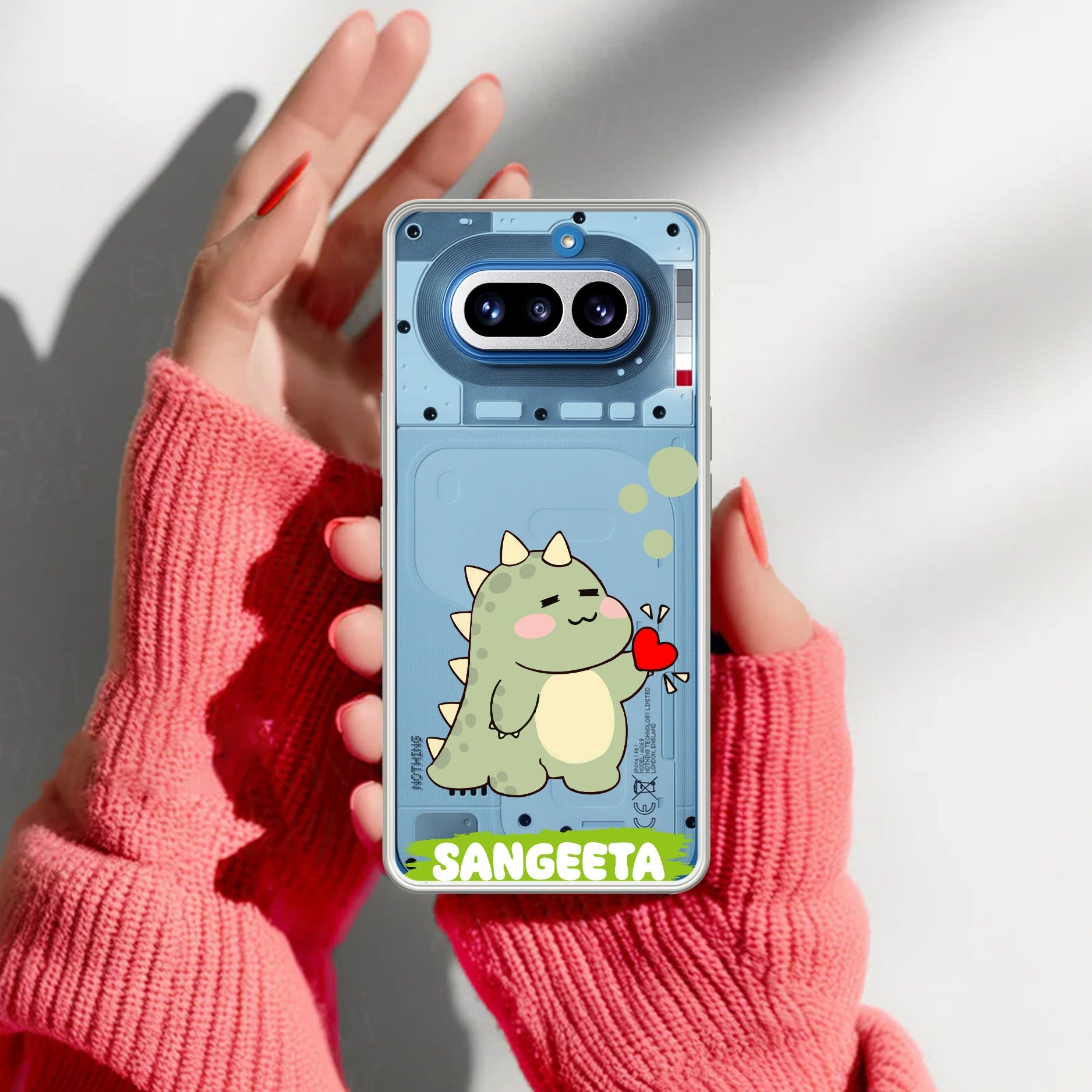 Mini Dino Customize Anti Yellow Case For Nothing Phone 4A 5G