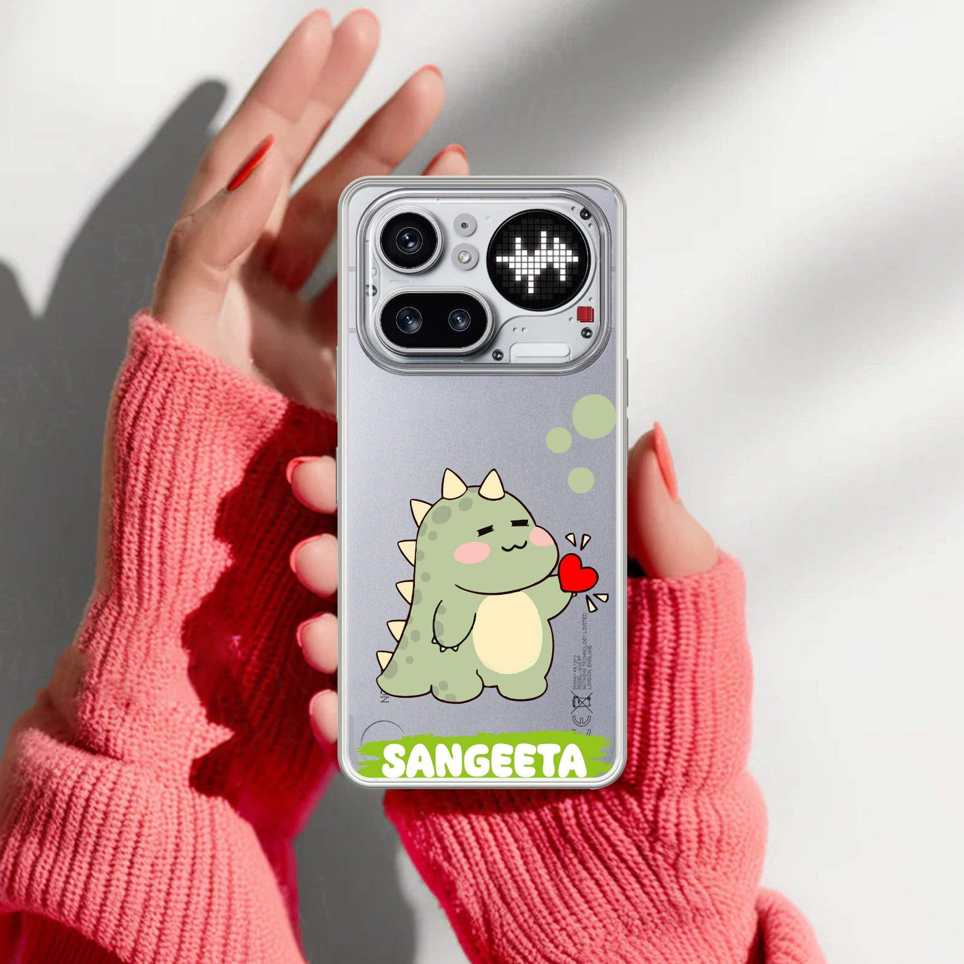 Mini Dino Customize Transparent Silicon Case For Nothing Phone 4A Pro 5G