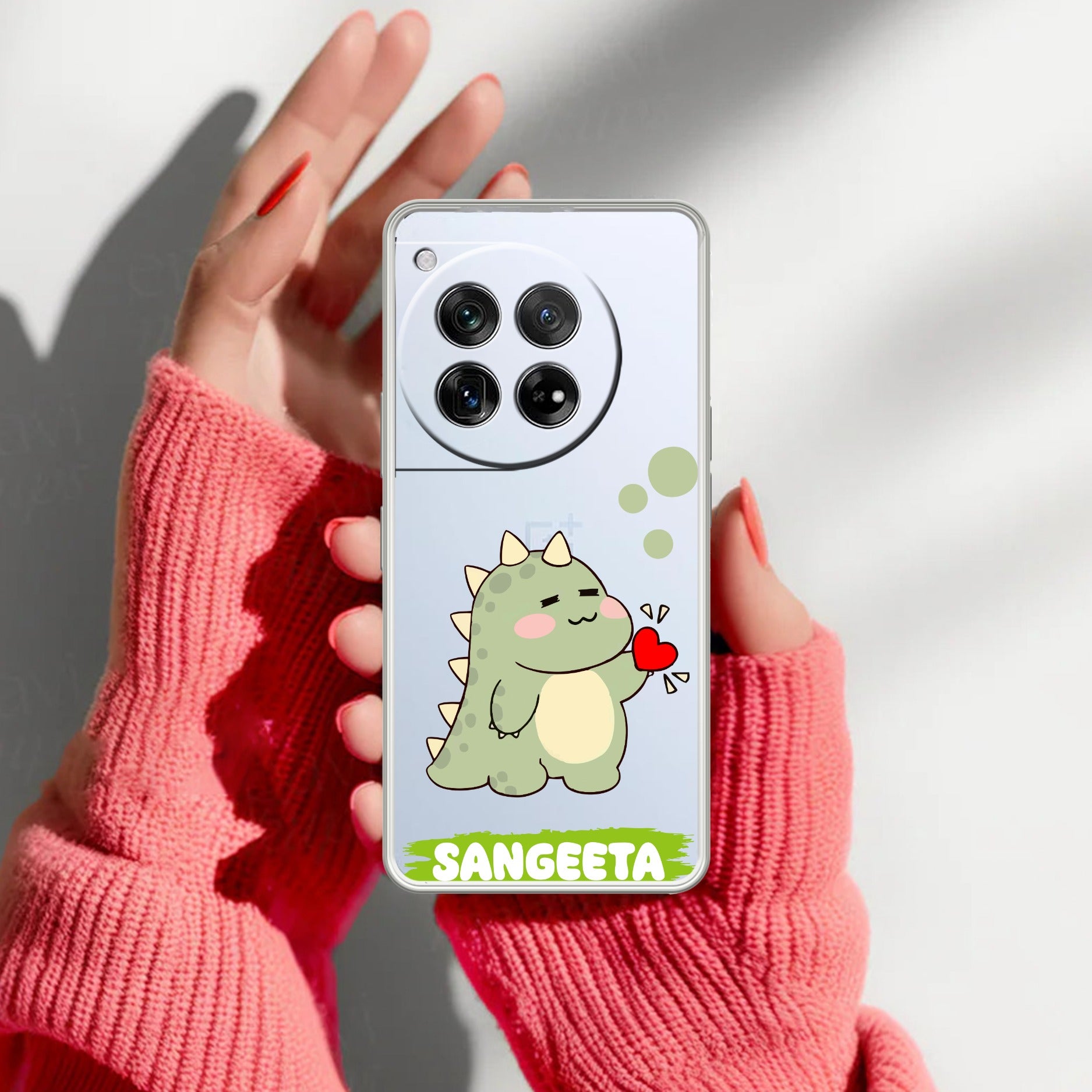 Mini Dino Customize Transparent Silicon Case For OnePlus