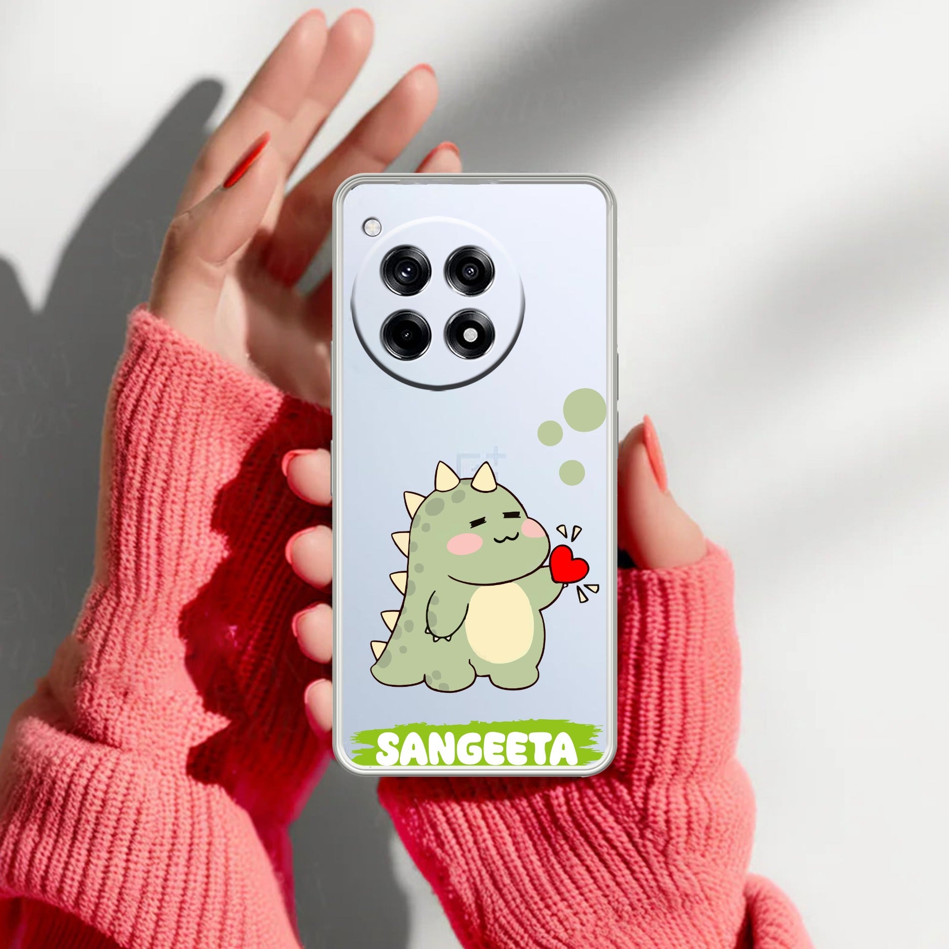 Mini Dino Customize Transparent Silicon Case For OnePlus